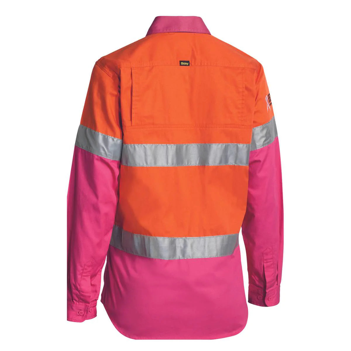 Bisley Women’s Taped Hi Vis Cool Lightweight Drill Shirt