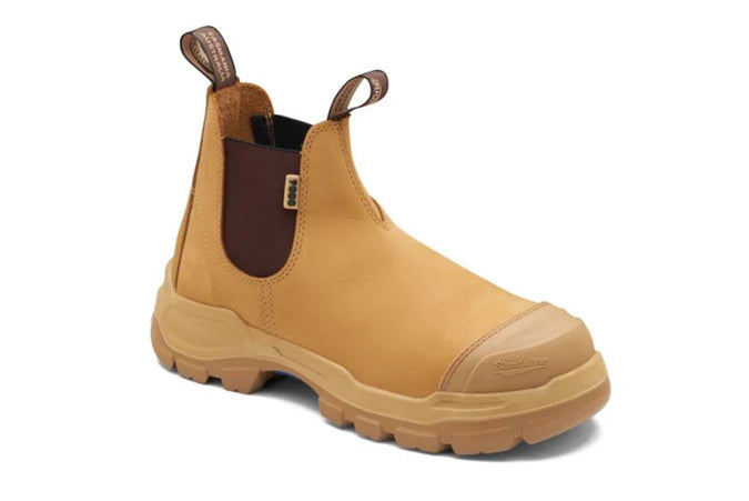 Blundstone Unisex Rotoflex Elastic Side - Slip on Safety Boots - Wheat