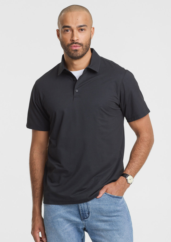 Mens Venture Short Sleeve Polo Black