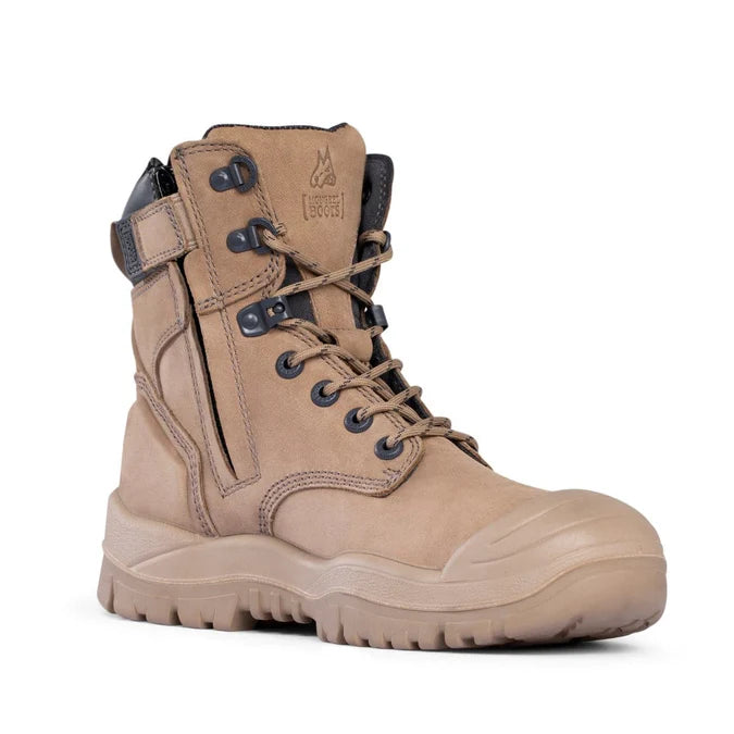 Mongrel Stone High Leg Zipsider Boot with Scuff Cap