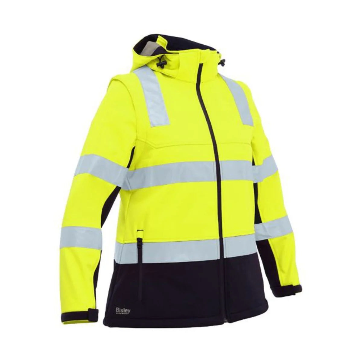 Bisley Women's Taped Two Tone Hi Vis 3 in 1 Soft Shell Jacket