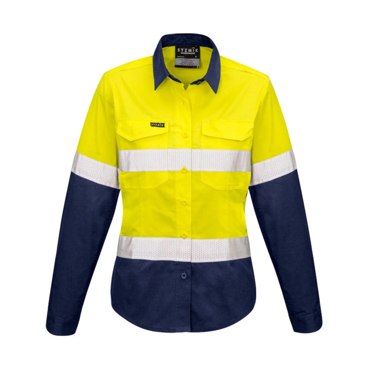 Syzmik Women's Rugged Cooling HI Vis Taped Long Sleeve Shirt