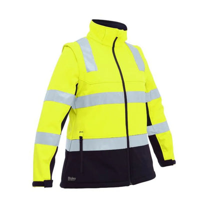 Bisley Women's Taped Two Tone Hi Vis 3 in 1 Soft Shell Jacket