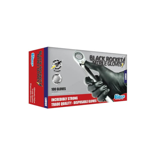 GC Black Rocket® Nitrile Disposable Gloves - Box of 100