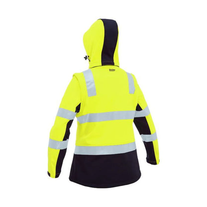Bisley Women's Taped Two Tone Hi Vis 3 in 1 Soft Shell Jacket