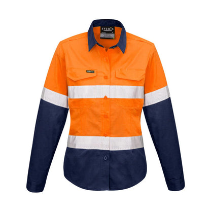 Syzmik Women's Rugged Cooling HI Vis Taped Long Sleeve Shirt