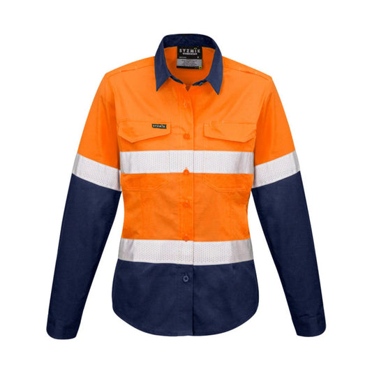 Syzmik Women's Rugged Cooling HI Vis Taped Long Sleeve Shirt