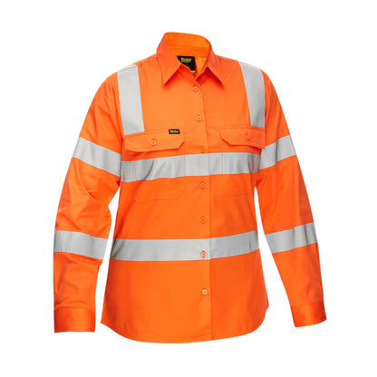 Bisley Women’s Taped Biomotion Cool Lightweight Hi Vis Shirt
