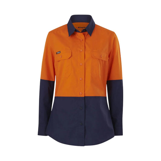 KingGee Women's Workcool Vented Spliced Shirt Long Sleeve