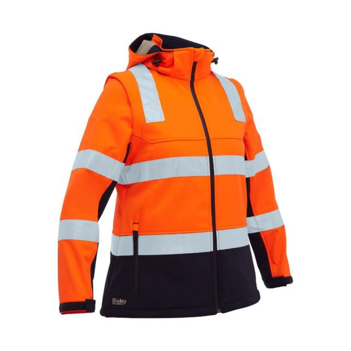 Bisley Women's Taped Two Tone Hi Vis 3 in 1 Soft Shell Jacket