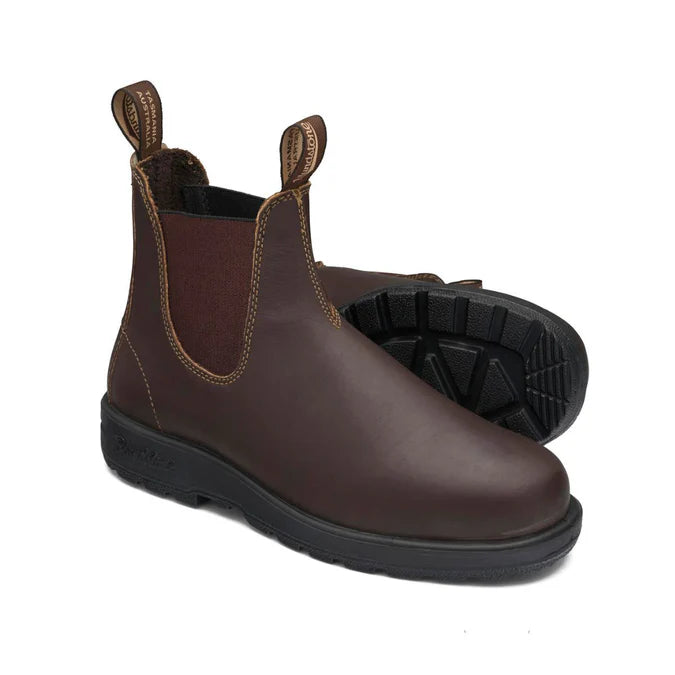 Blundstone Unisex Elastic Sided - Slip on Safety Boots - Chestnut Brown