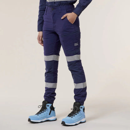 Hard Yakka Women's Raptor Cuff Pant With Segmented Tape