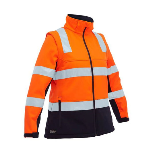 Bisley Women's Taped Two Tone Hi Vis 3 in 1 Soft Shell Jacket
