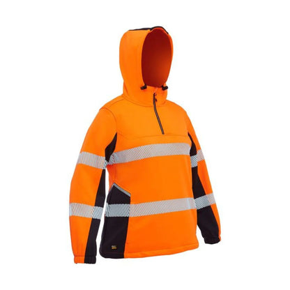Bisley Women’s Flx & Move™ Hi Vis Taped Liquid Repellent Fleece Hoodie
