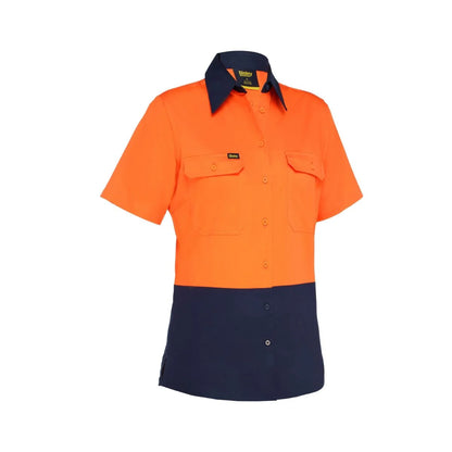Bisley Women's Hi Vis Cool Lightweight Short Sleeve Drill Shirt