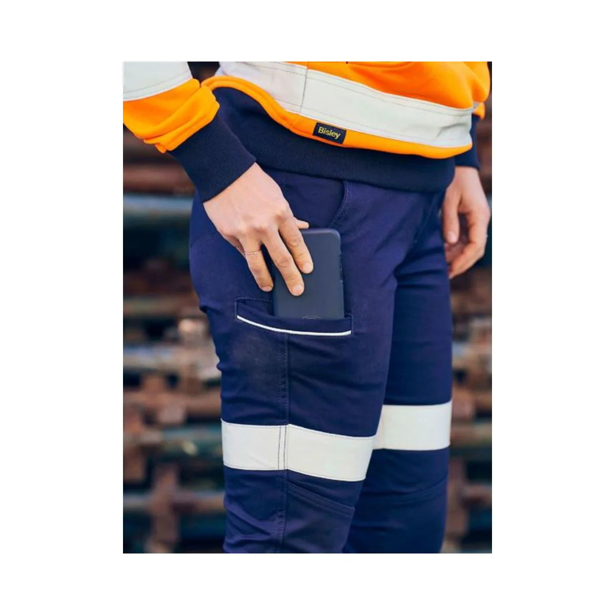 Bisley Women's Taped Mid Rise Stretch Cotton Pants