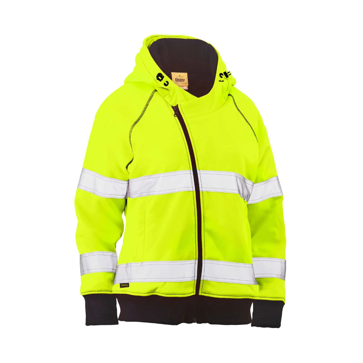 Bisley Women's Taped Hi Vis Fleece Zip Front Hoodie