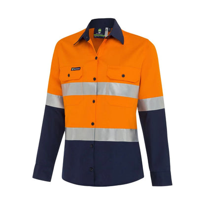 Women's Koolflow Hi-Vis Button-Up Shirt with Reflective Tape