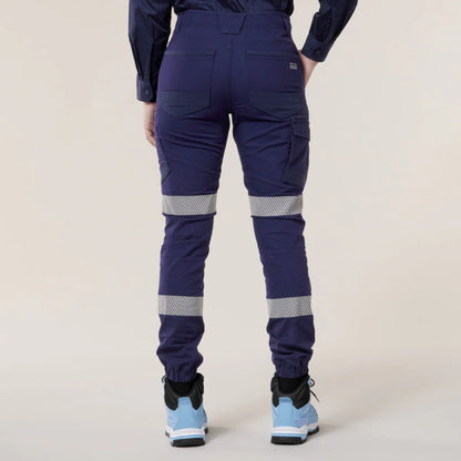 Hard Yakka Women's Raptor Cuff Pant With Segmented Tape