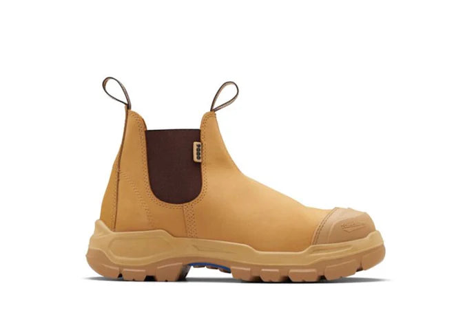 Blundstone Unisex Rotoflex Elastic Side - Slip on Safety Boots - Wheat