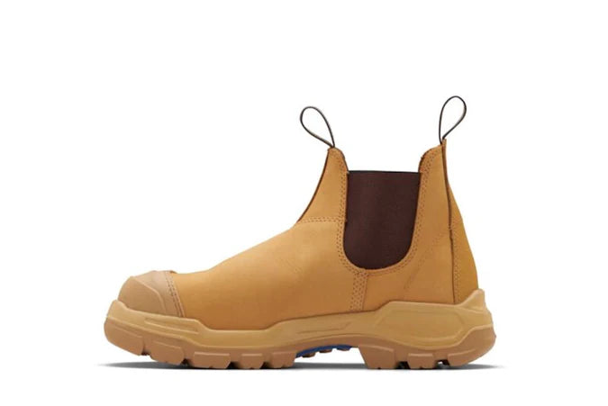 Blundstone Unisex Rotoflex Elastic Side - Slip on Safety Boots - Wheat
