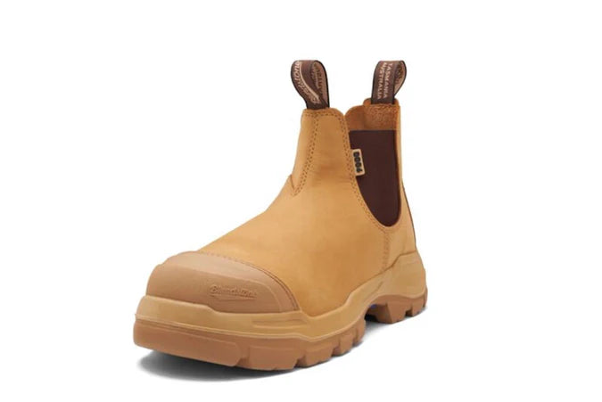 Blundstone Unisex Rotoflex Elastic Side - Slip on Safety Boots - Wheat