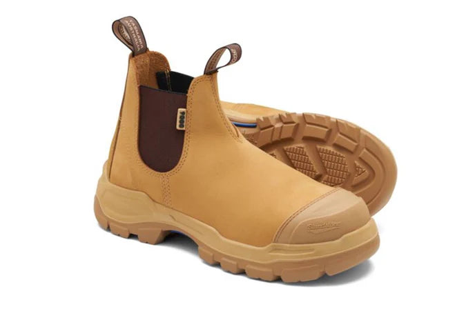 Blundstone Unisex Rotoflex Elastic Side - Slip on Safety Boots - Wheat