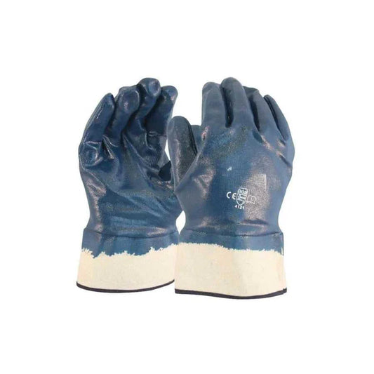 Nitrile Blue Safety Cuff Glove  - pack of 12