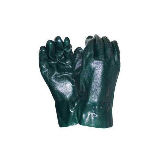 Green PVC Glove 27cm - pack of 12