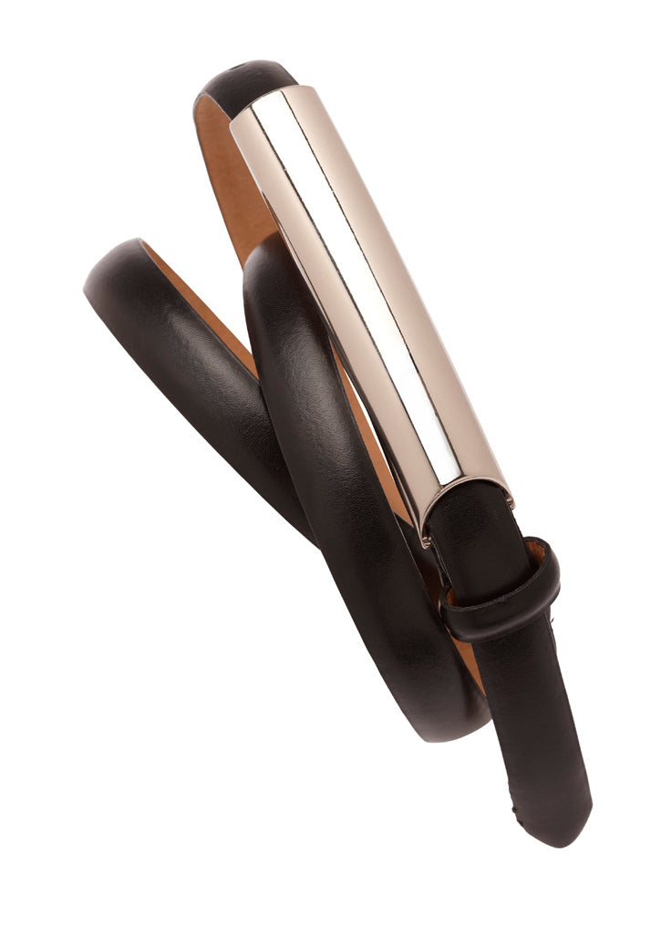 Womens Slimline Belt Black