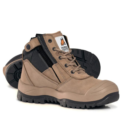 Mongrel Stone ZipSider Boot with Scuff Cap