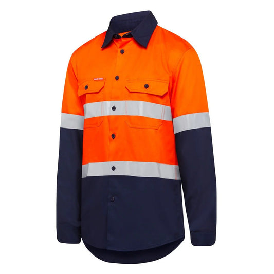 Hard Yakka Core Long Sleeve 2Tone Taped Vented Shirt