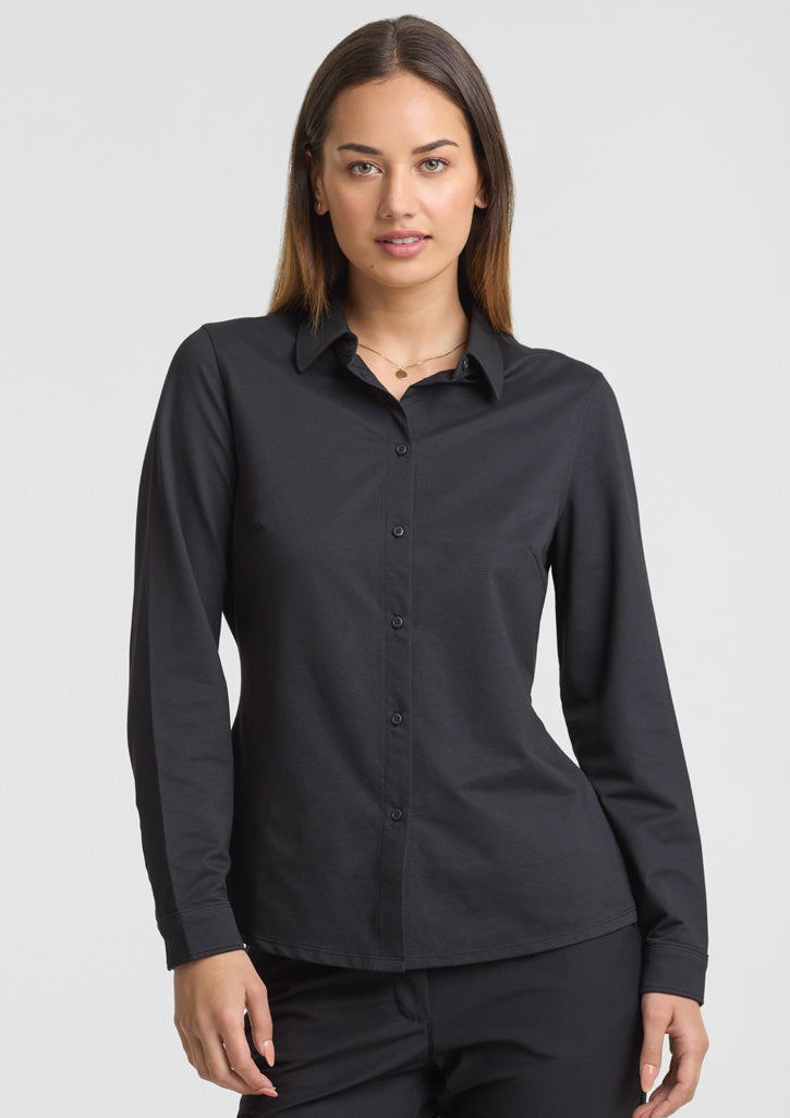 Womens Venture Long Sleeve Shirt Denim Blue