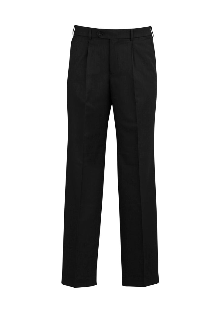Mens Classic Pleat Pant Charcoal Marle