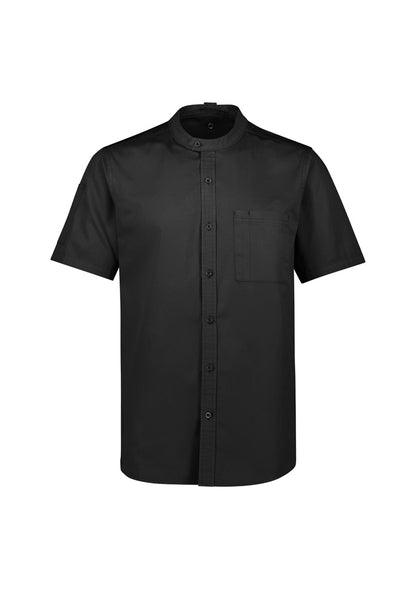 Mens Salsa Short Sleeve Chef Shirt Grey Smoke