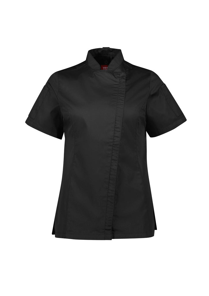 Womens Alfresco Short Sleeve Chef Jacket Black