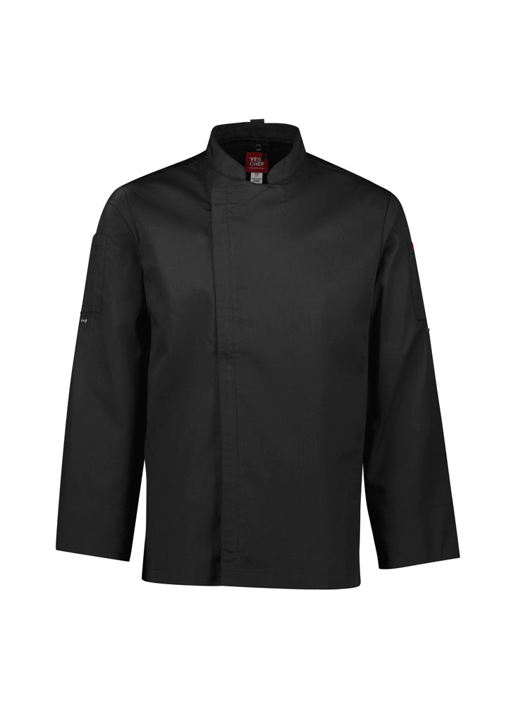 Mens Alfresco Long Sleeve Chef Jacket Black