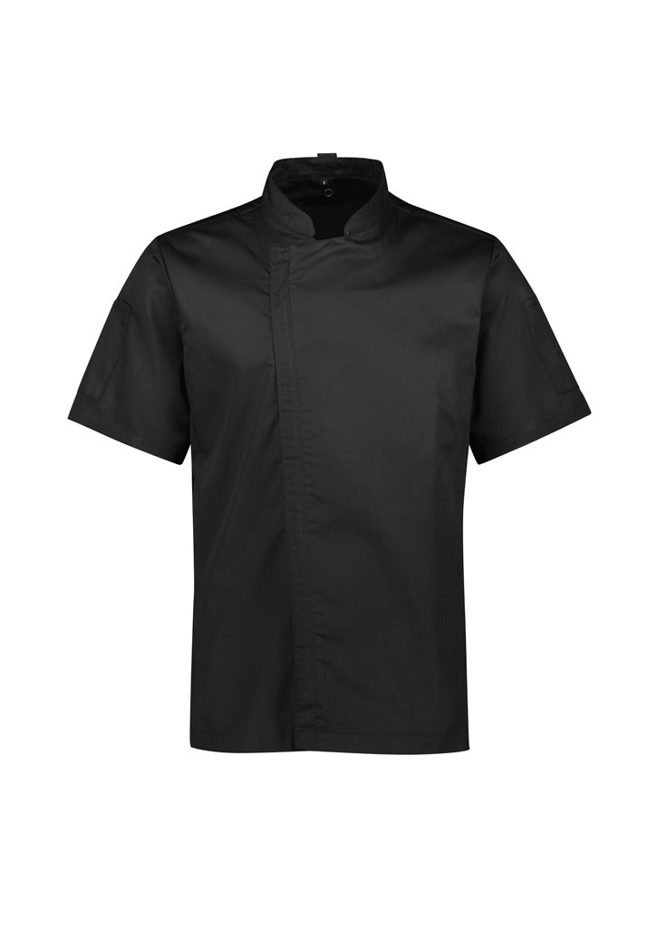 Mens Alfresco Short Sleeve Chef Jacket Black