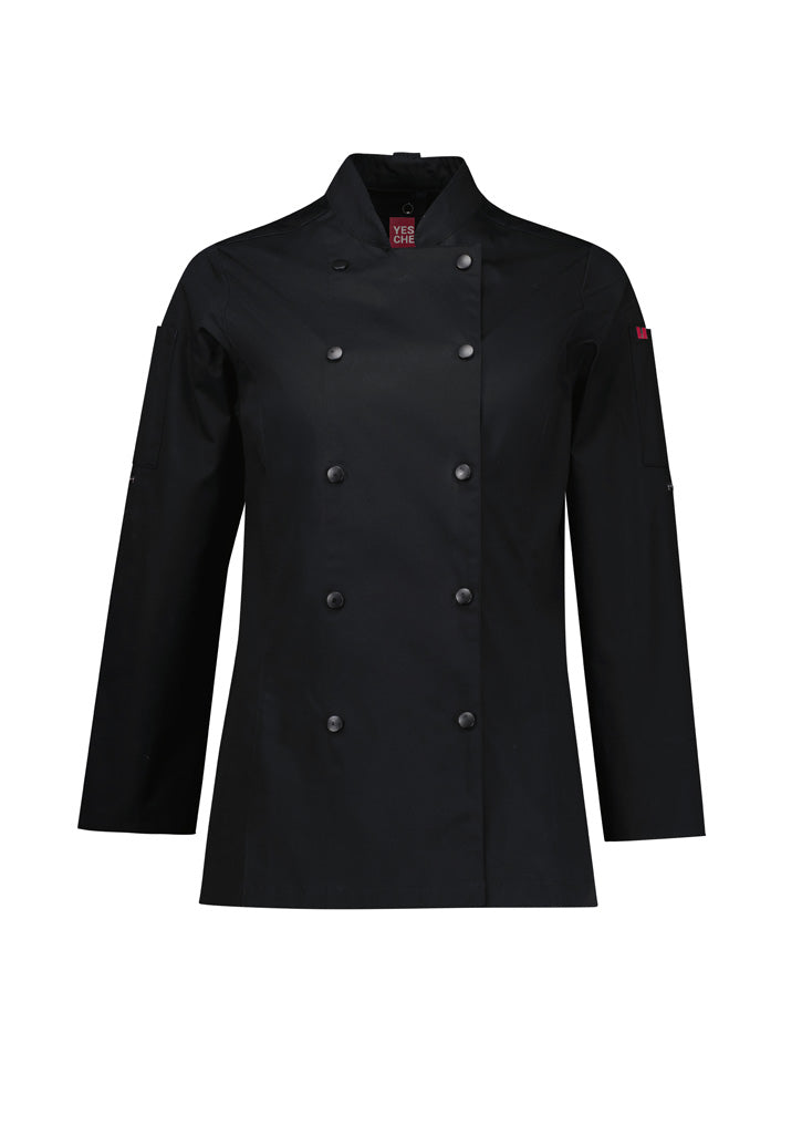 Womens Gusto Long Sleeve Chef Jacket White