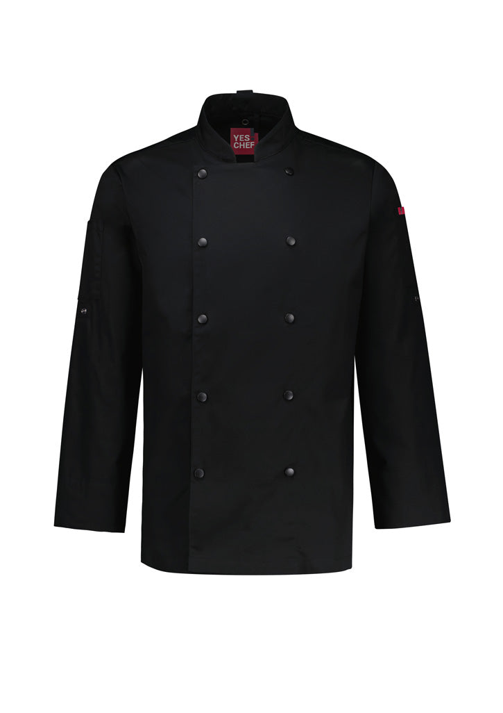 Mens Gusto Long Sleeve Chef Jacket White