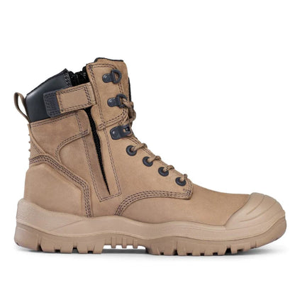 Mongrel Stone High Leg Zipsider Boot with Scuff Cap