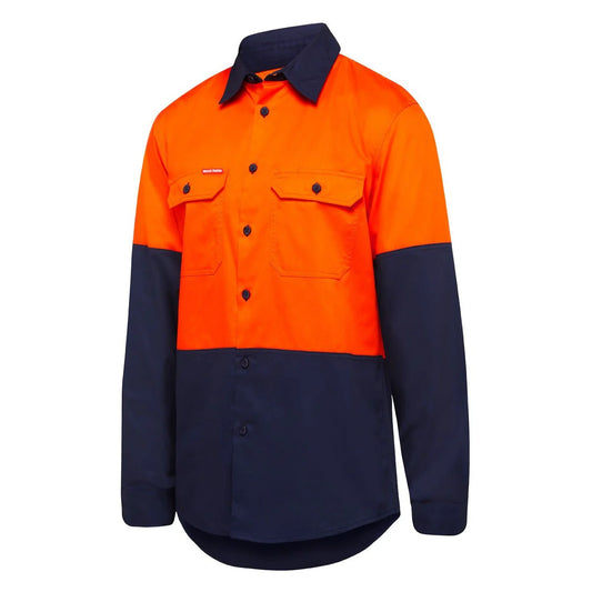 Hard Yakka Core Long Sleeve 2 Tone Vented Shirt