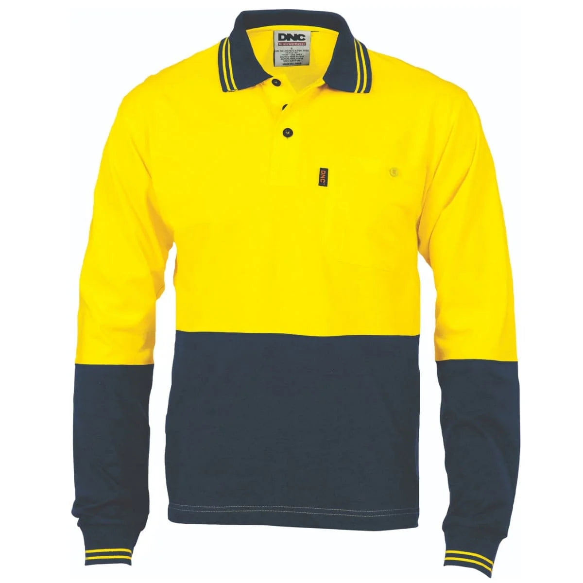 DNC HiVis Cool-Breeze Cotton Jersey Polo Shirt With Under Arm Cotton Mesh