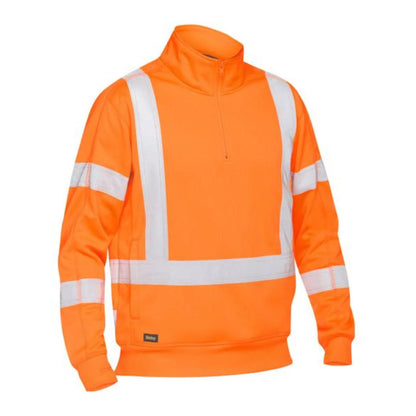 Bisley X Taped Hi Vis 1/4 Zip Pullover