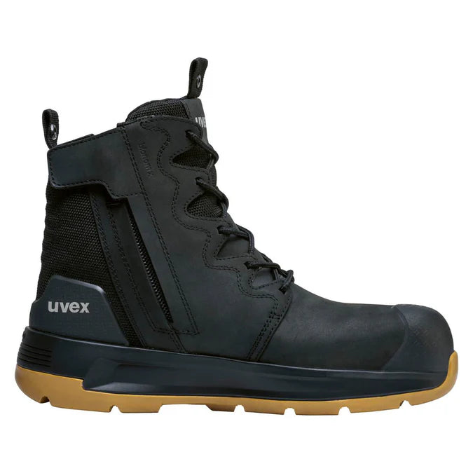 uvex 3 X-Flow Zip Side Work Boot Black