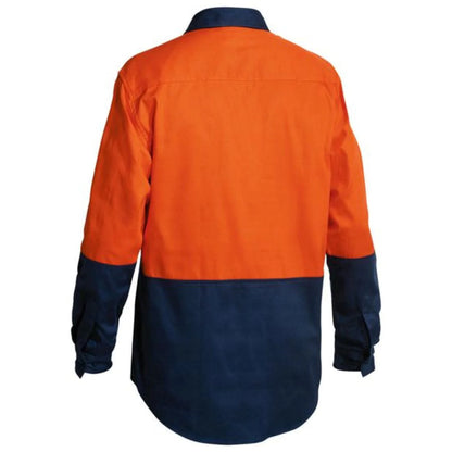 Bisley Hi Vis Closed Front Drill Shirt