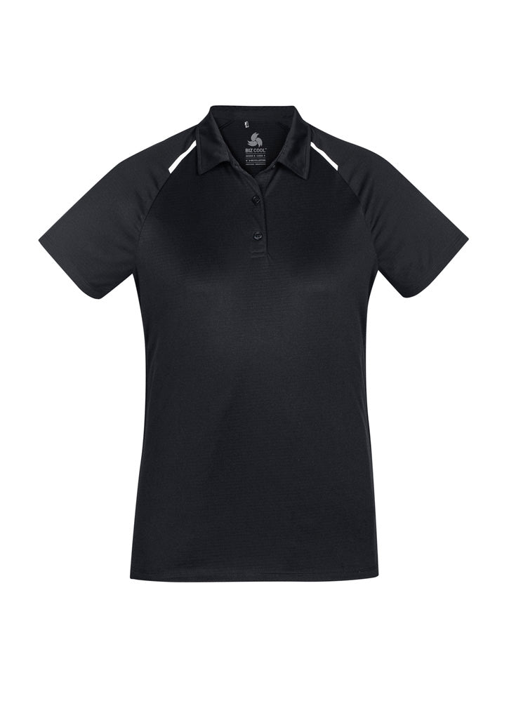 Womens Academy Short Sleeve Polo White/Silver