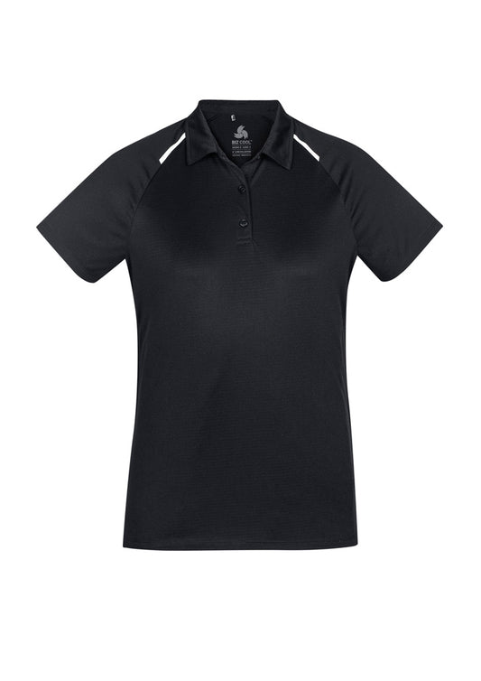 Womens Academy Short Sleeve Polo White/Silver