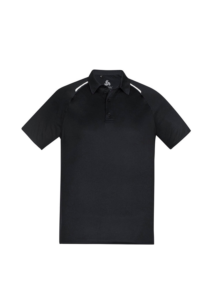 Mens Academy Short Sleeve Polo White/Silver