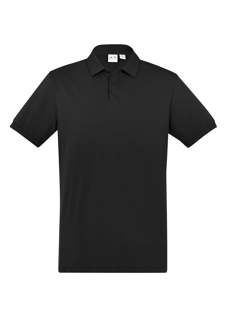 Mens City Short Sleeve Polo Mineral Blue